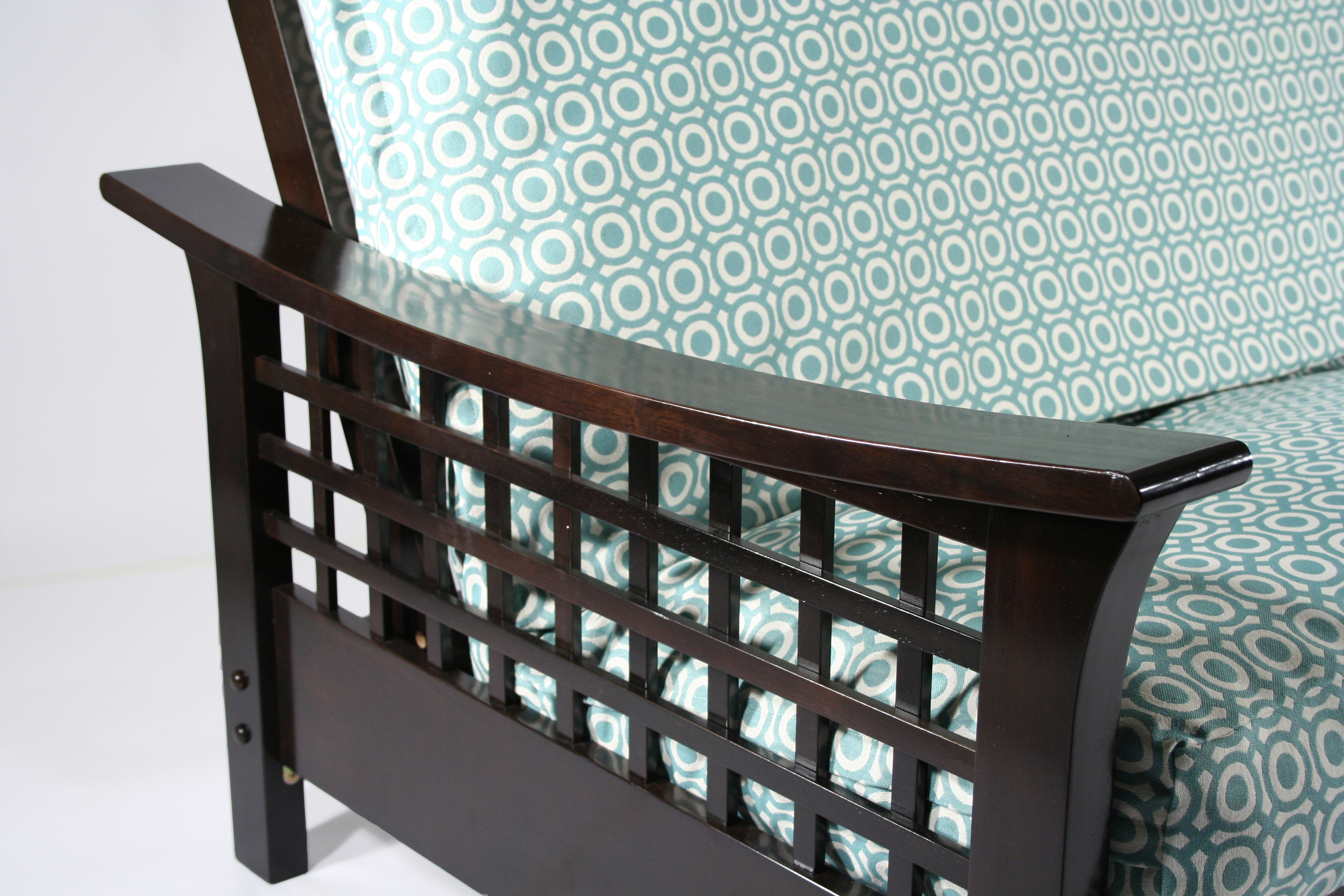 Full futon frame in black walnut