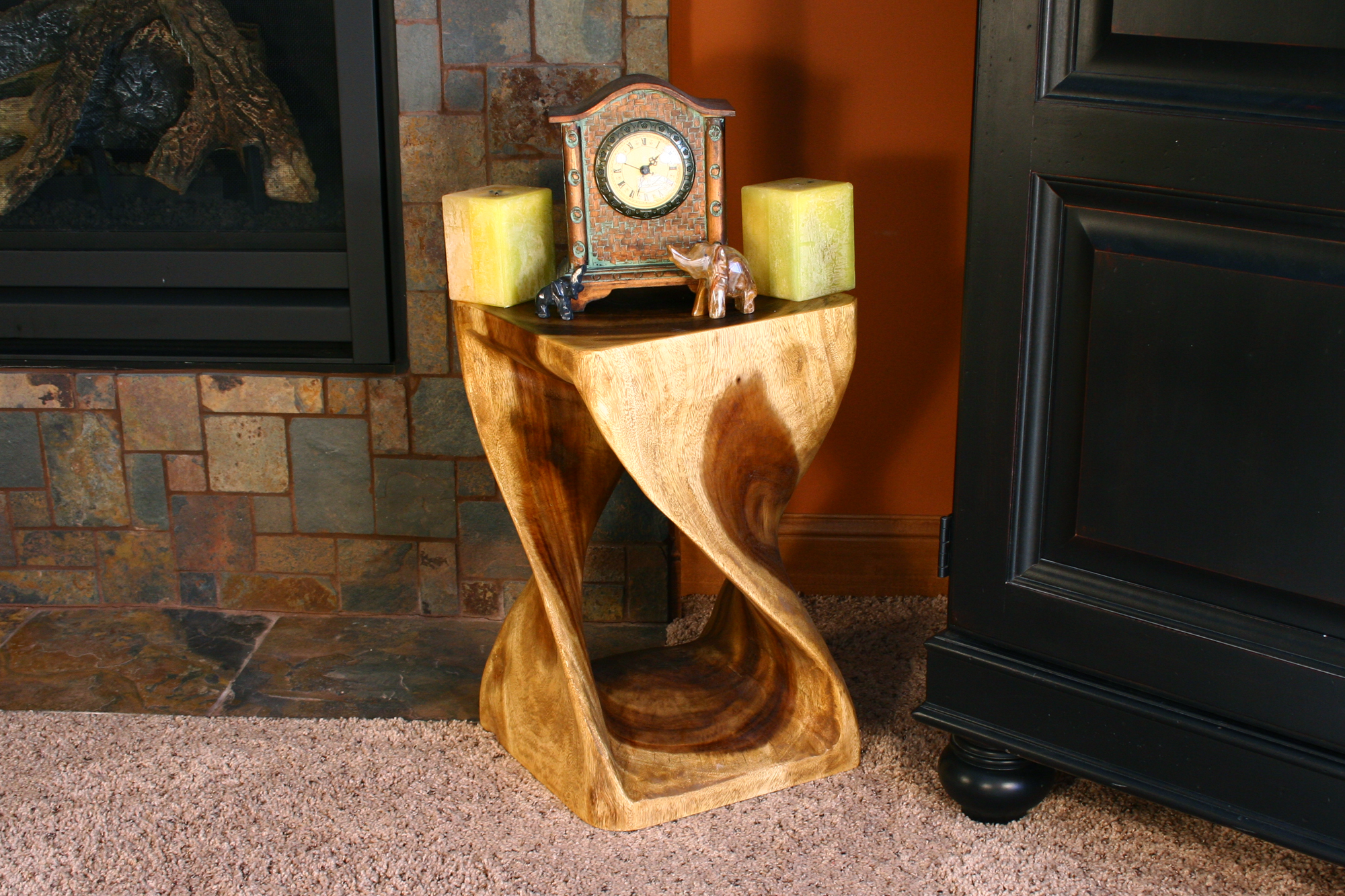 eco- friendly wood end table
