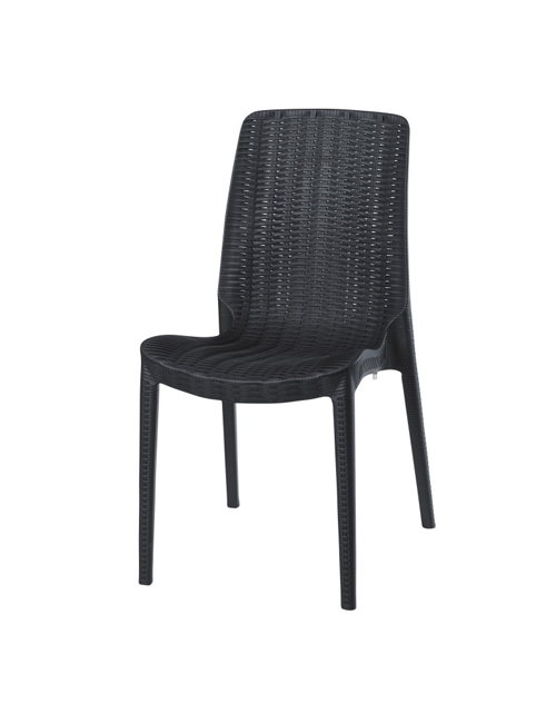 Outdoor armless pation chair in black