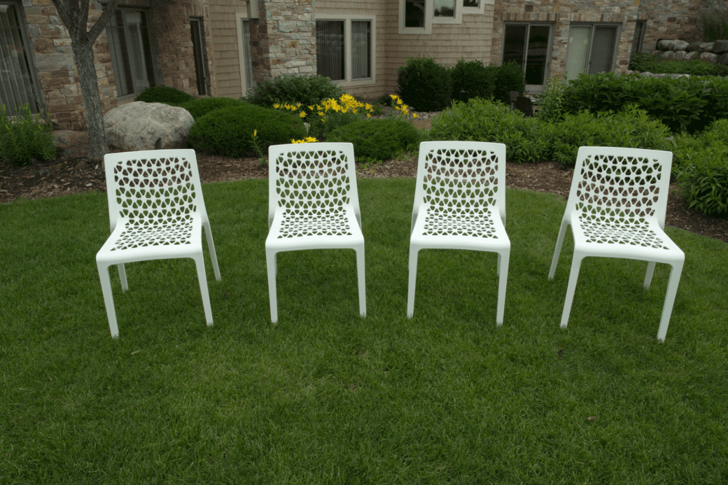 Milan white patio chairs