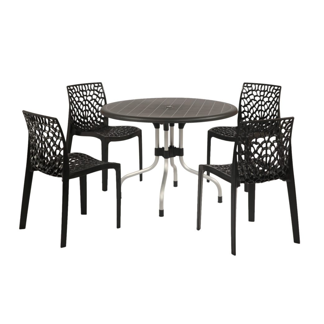 Four person outdoor patio dining set