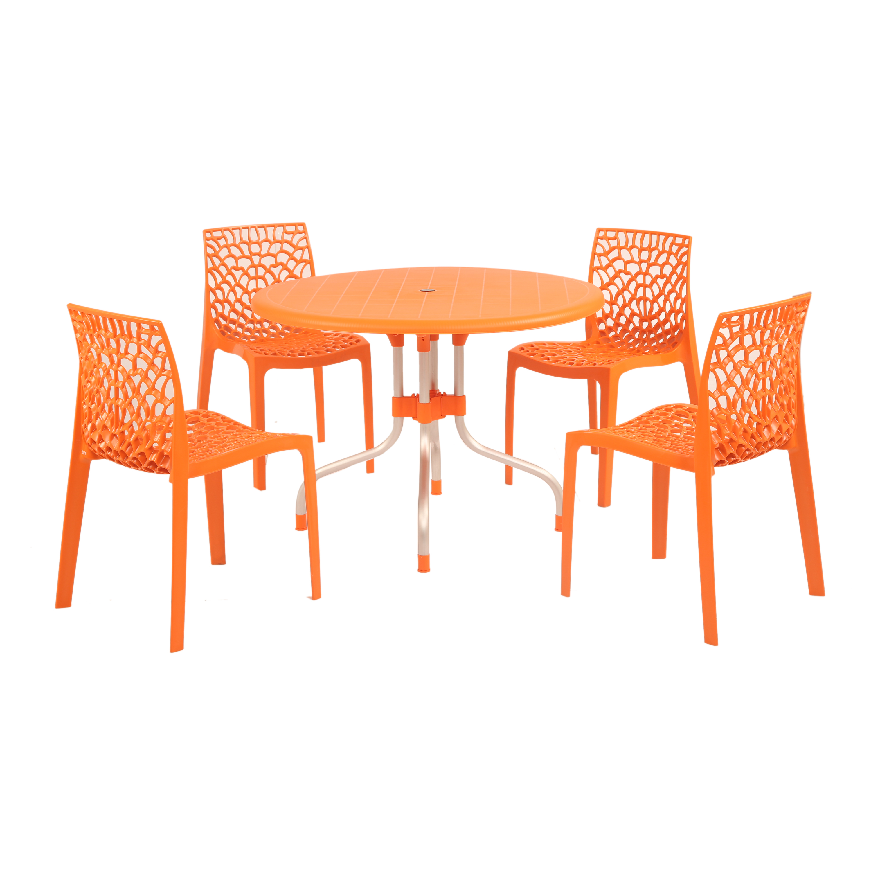 Delfino (Cherry) Round Table in Orange-image
