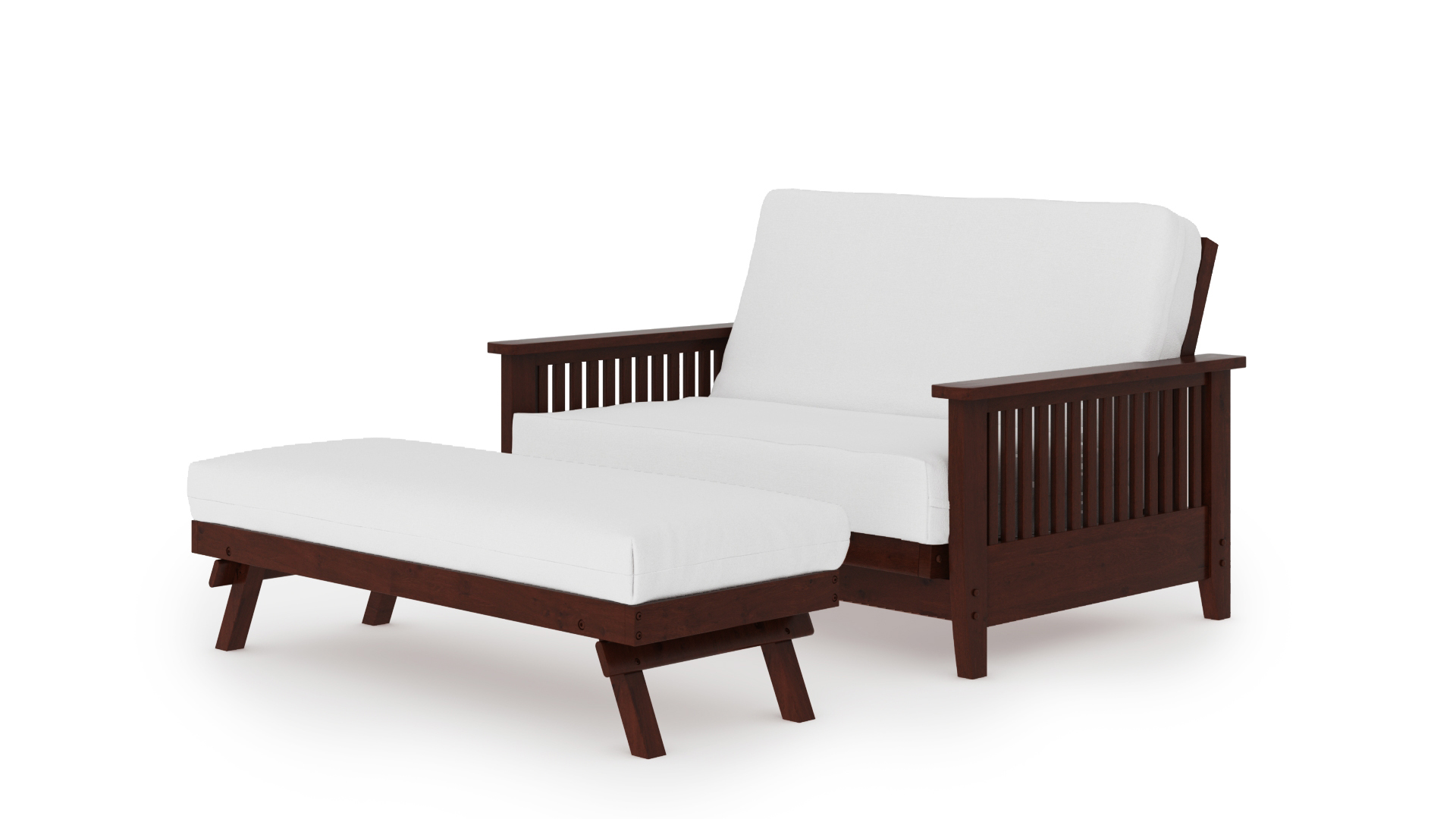 Loveseat size futon frame