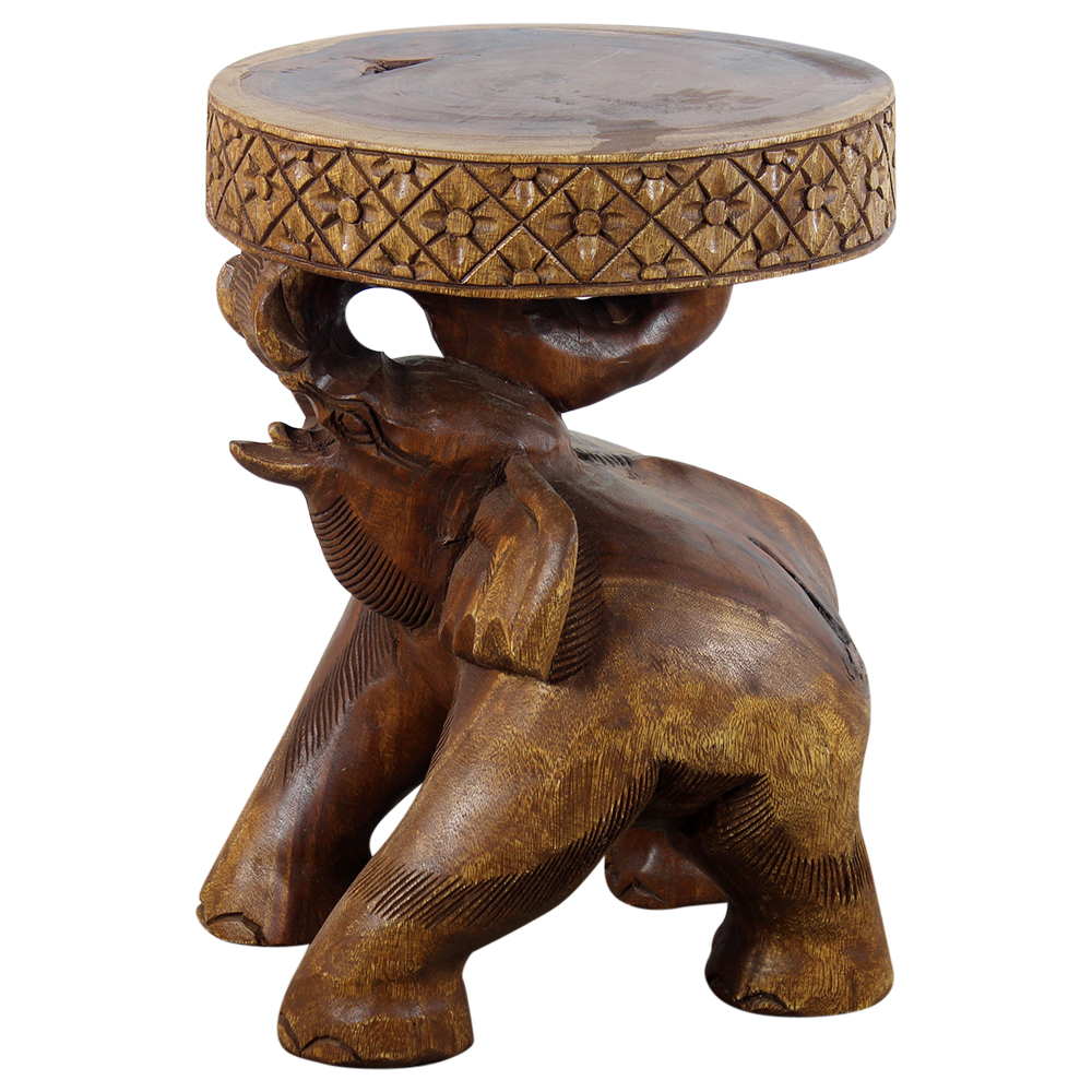 Elephant End Table made from wood