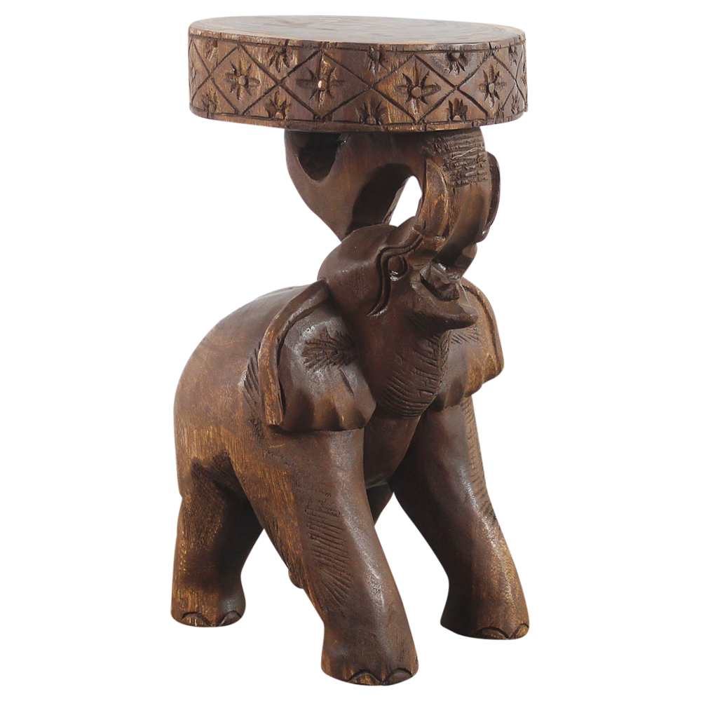 Elephant End Table made from wood
