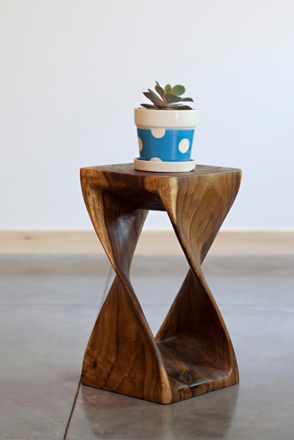 Haussmann all wood end table 18" high