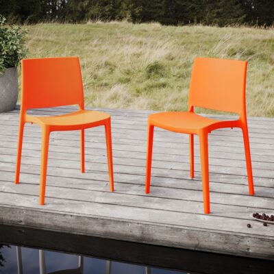 Sensilla Outdoor patio chairs in orange