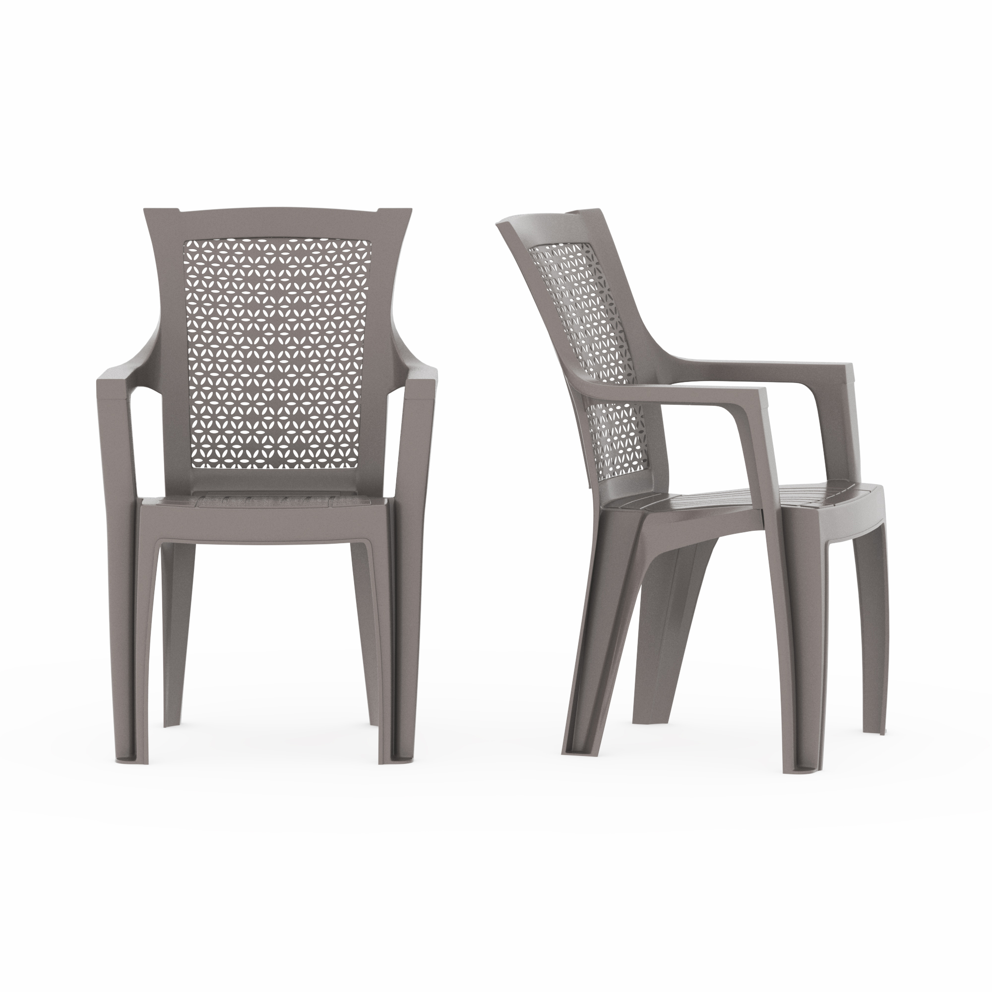 Gray outdoor patio chairs