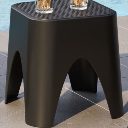 Outdoor patio side table in black